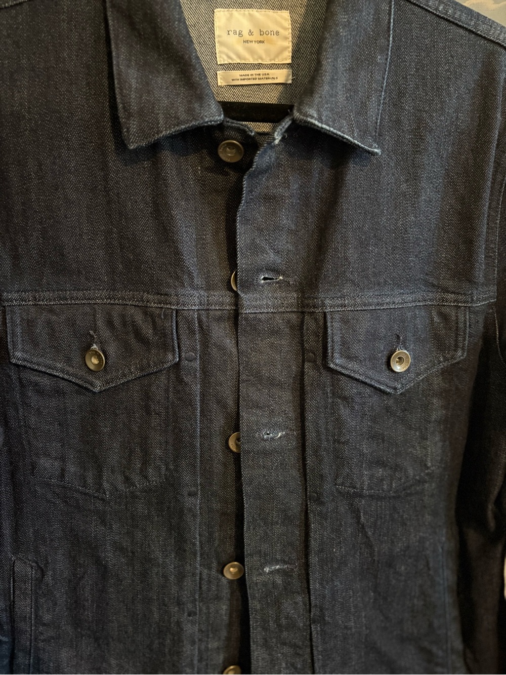 rag & bone Definitive Dark Indigo Denim Jacket - Picture 2 of 6